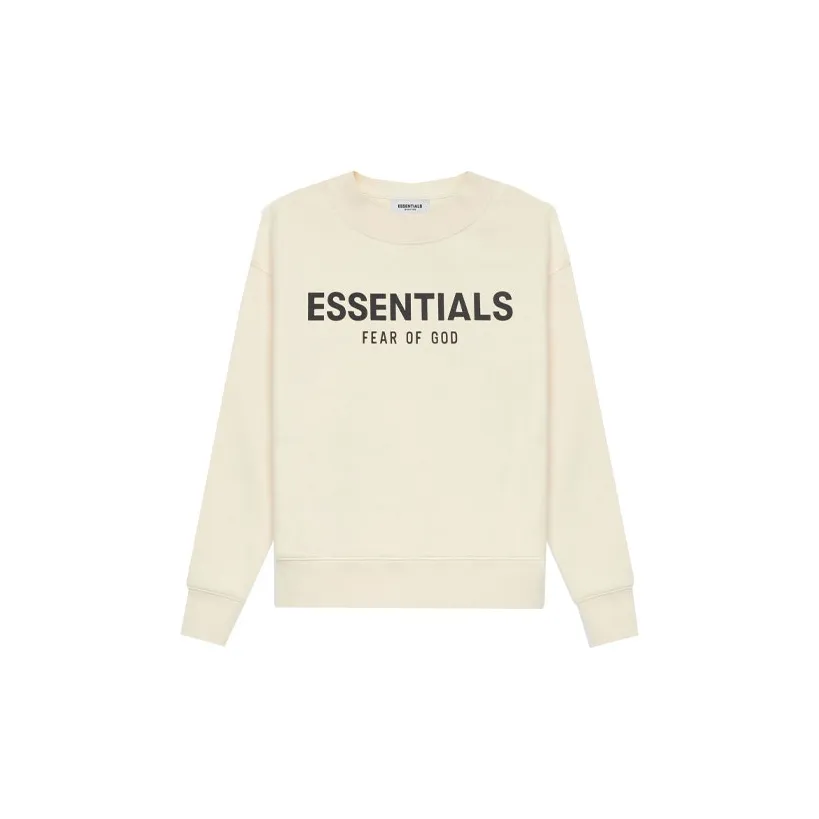 Fear Of God Essentials SS21 KIDS Толстовка с круглым вырезом для детей кремовый