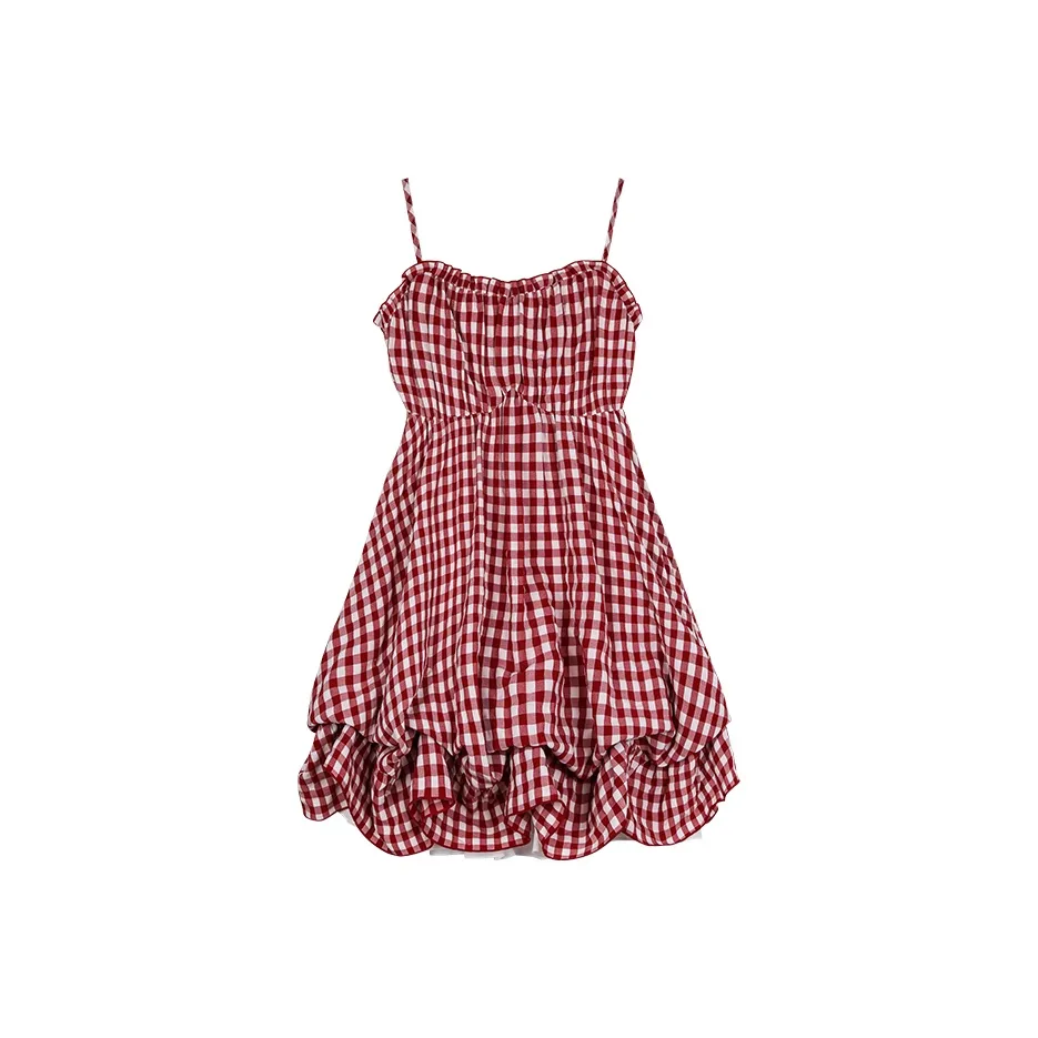 Платье с юбкой Sorrow Matsumoto женское красное клетка