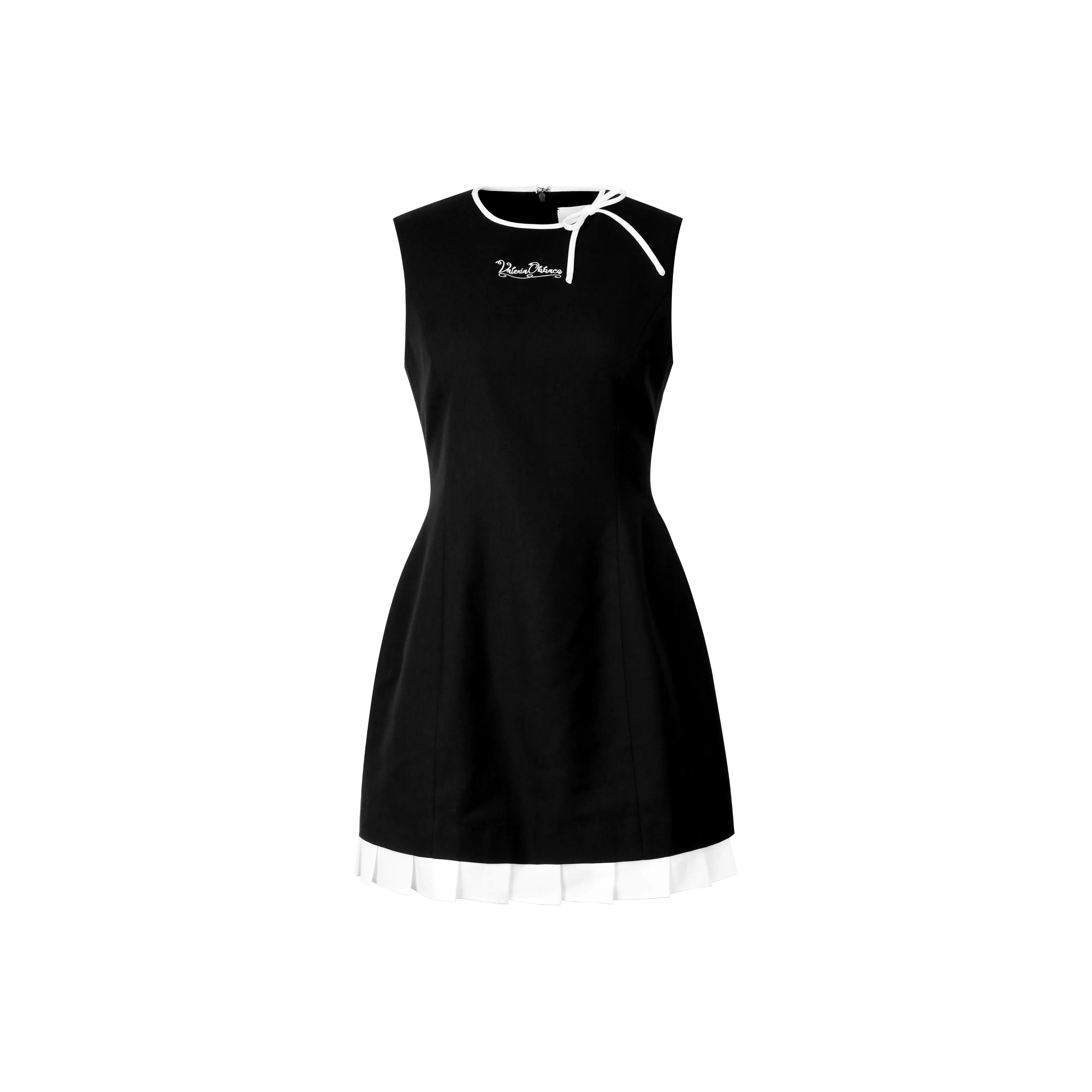 Valeria Obbaco Без рукавов Платье Женское Черное