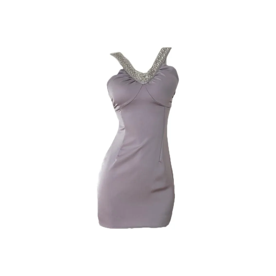 VKXOW Без рукавов Платье Женское Фиолетовое