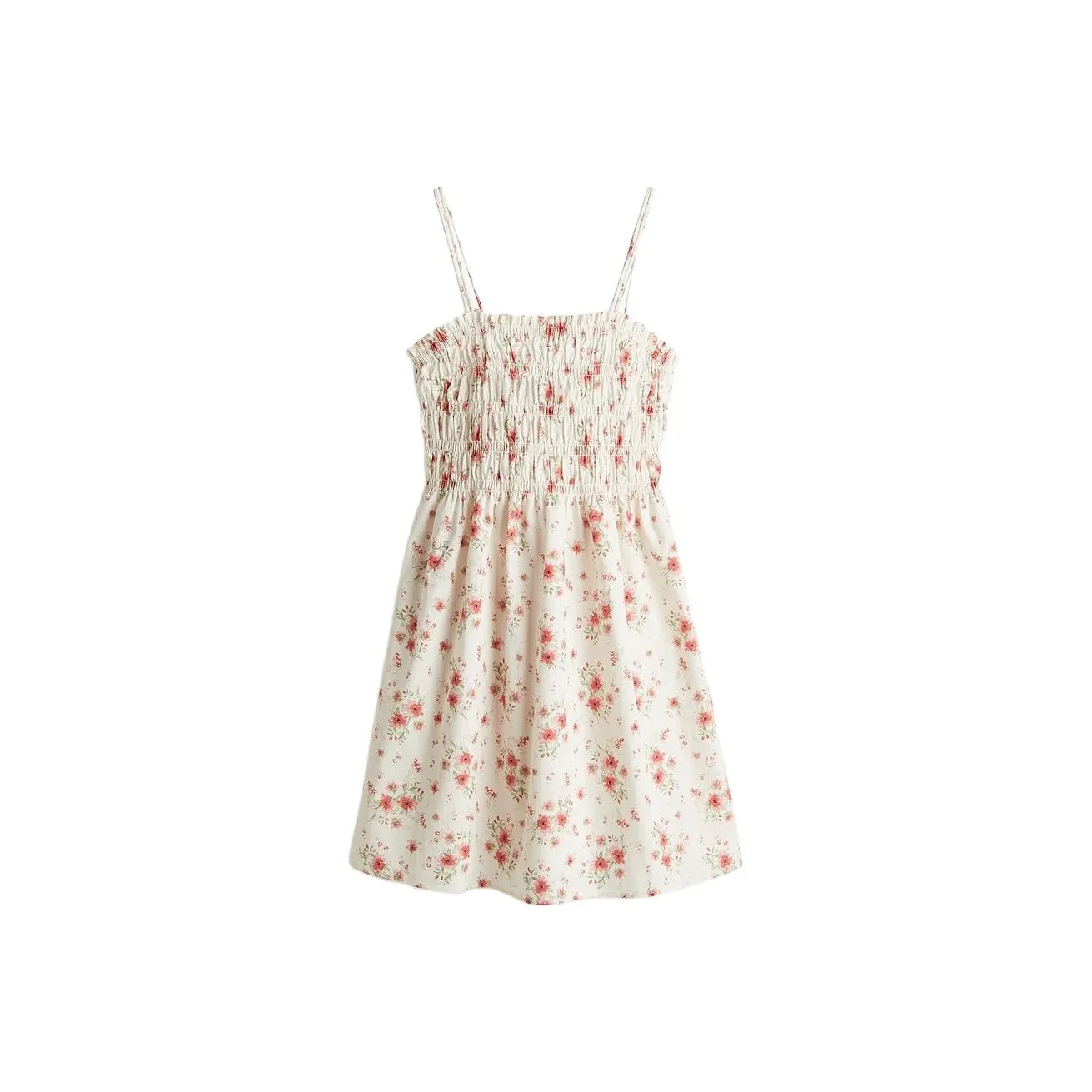 H M Юбка-платье Женское Белое Цветочное