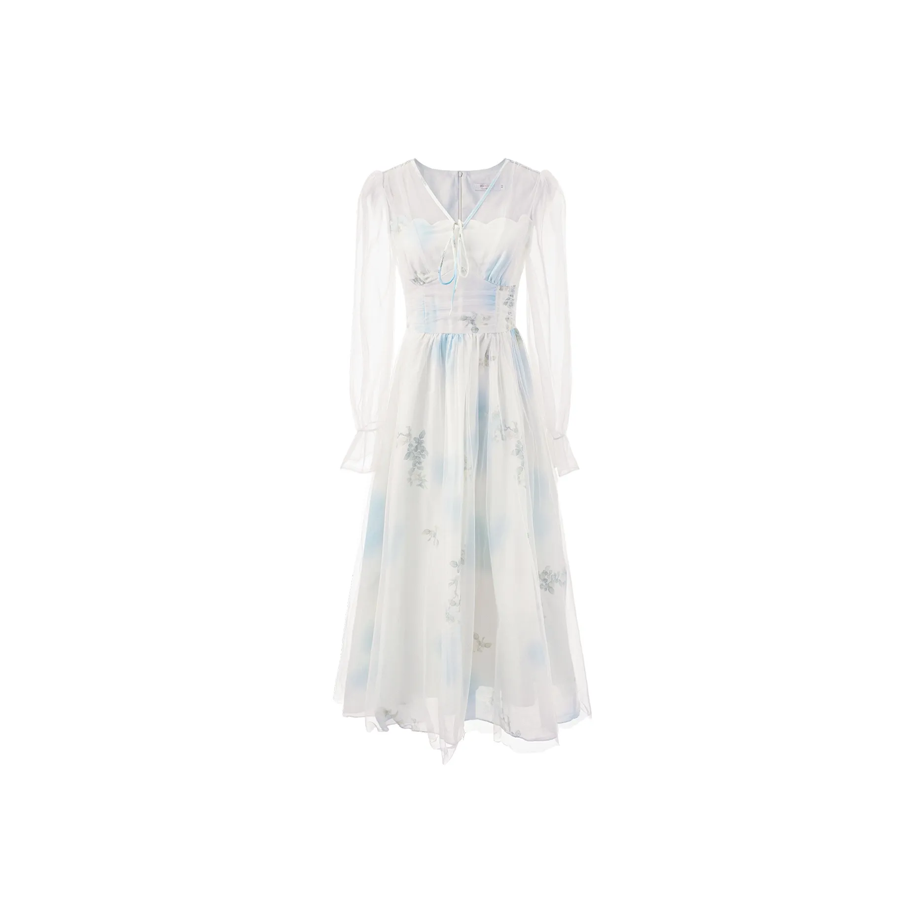 Blovelan Long Sleeved Dress Women's Cloud Blue