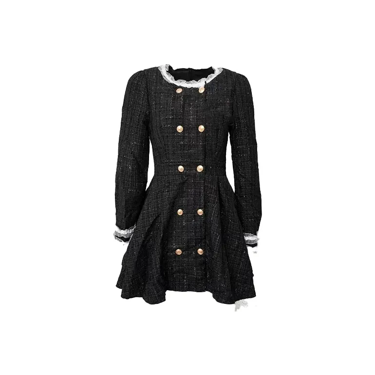 SCCREBEL OFFICIAL Длинное платье с длинными рукавами женское черное