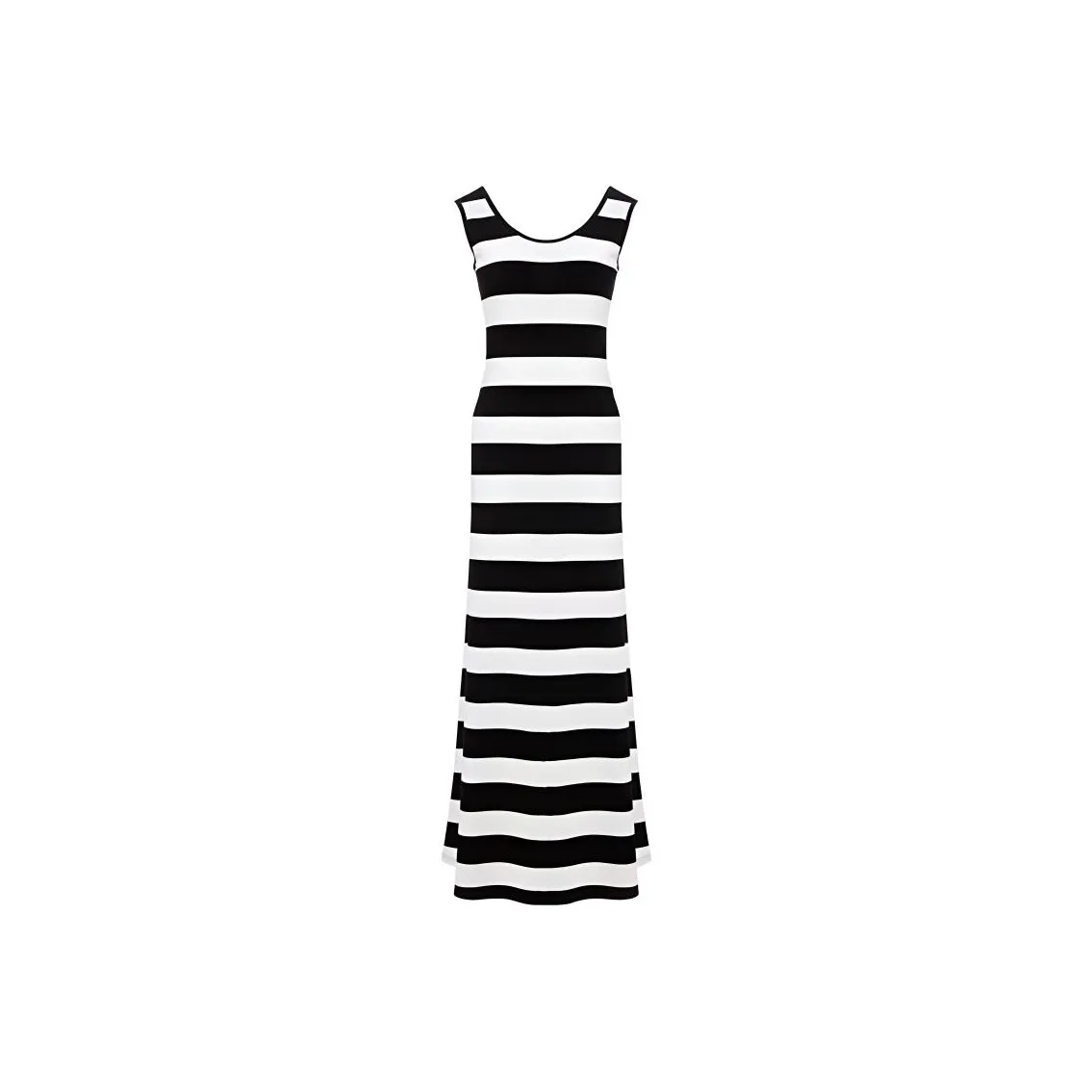 BESIONIA SS23 Sleeveless Dress Women's Black Stripes