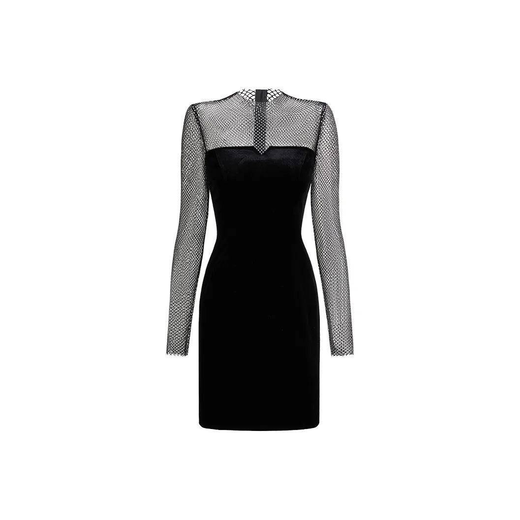 CHICHY CHICHY Size Sister Series Long Sleeved Dresses Women's Black