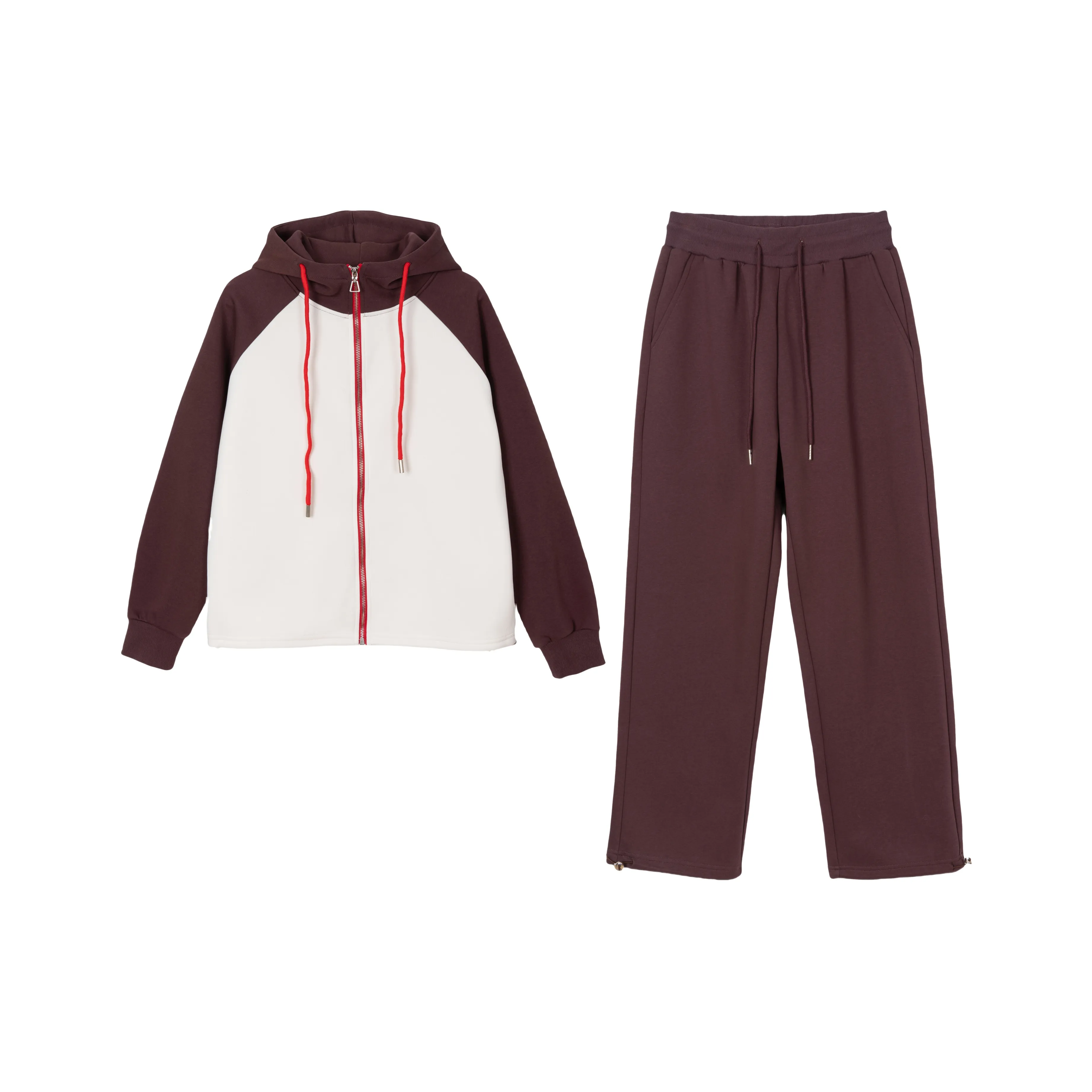 FAWENXIANGZI Casual Suit Women's Angora Red