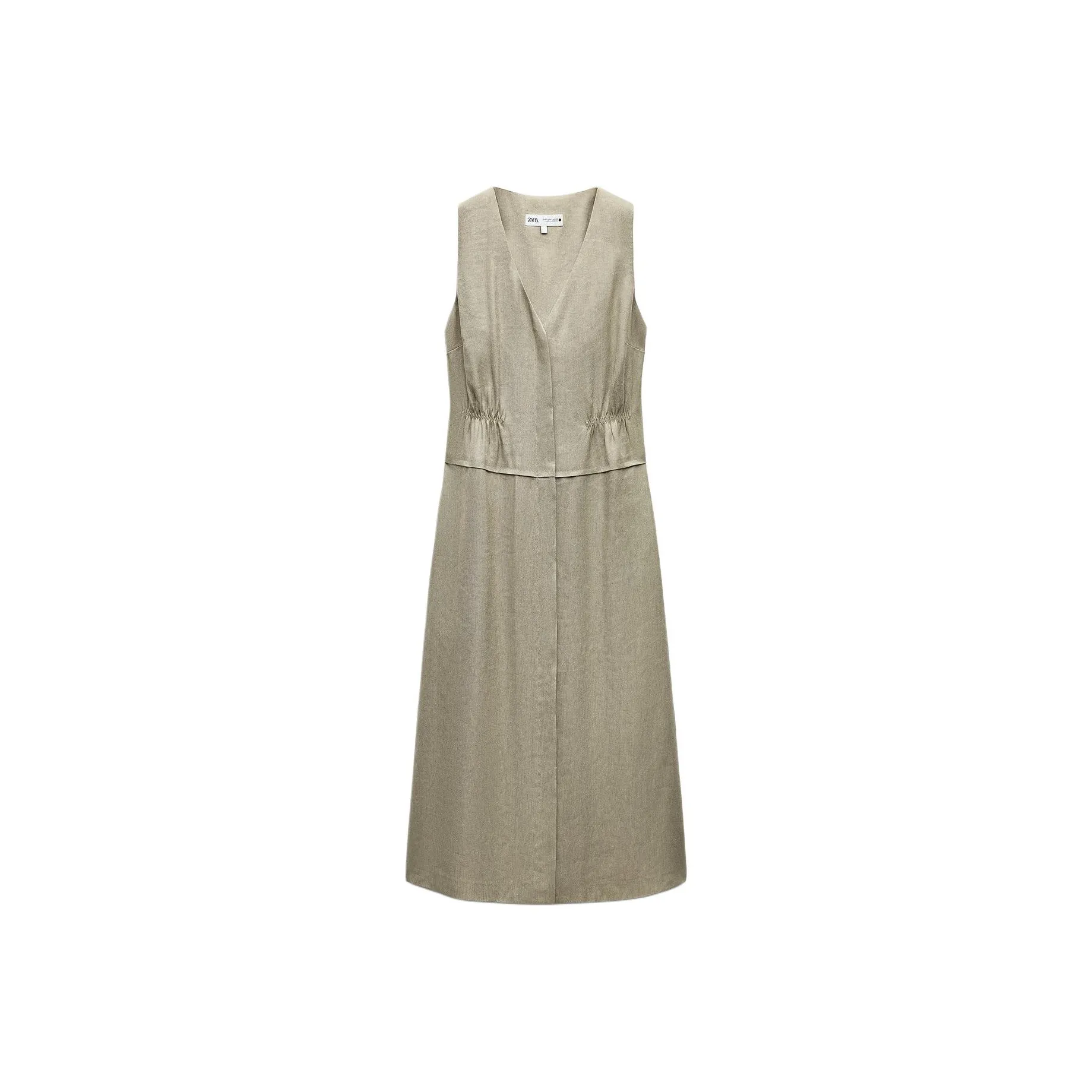 ZARA ZW Series Sleeveless Dress Women's Green
