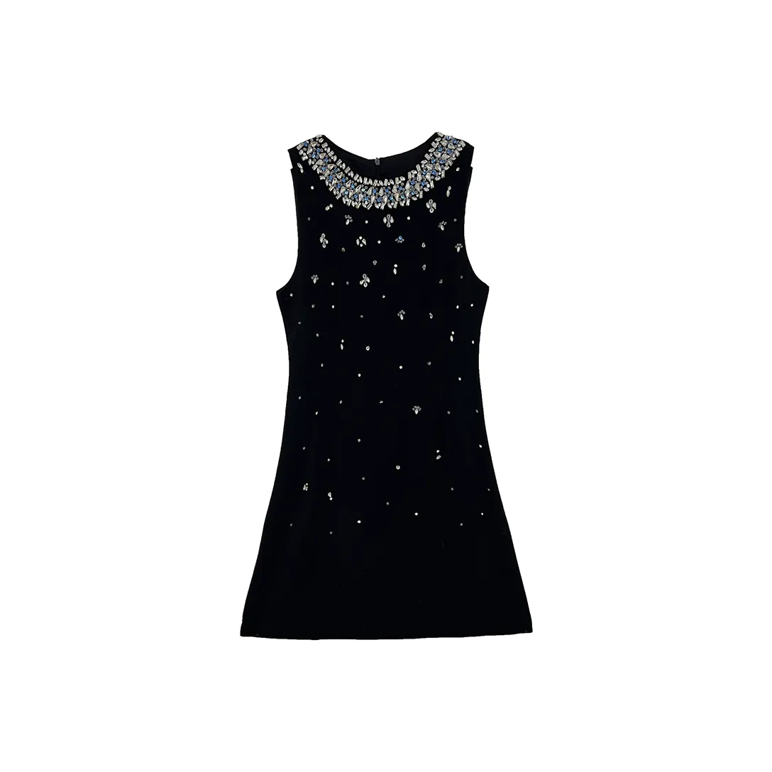 Icicofficial Без рукавов Платье Женское Черное