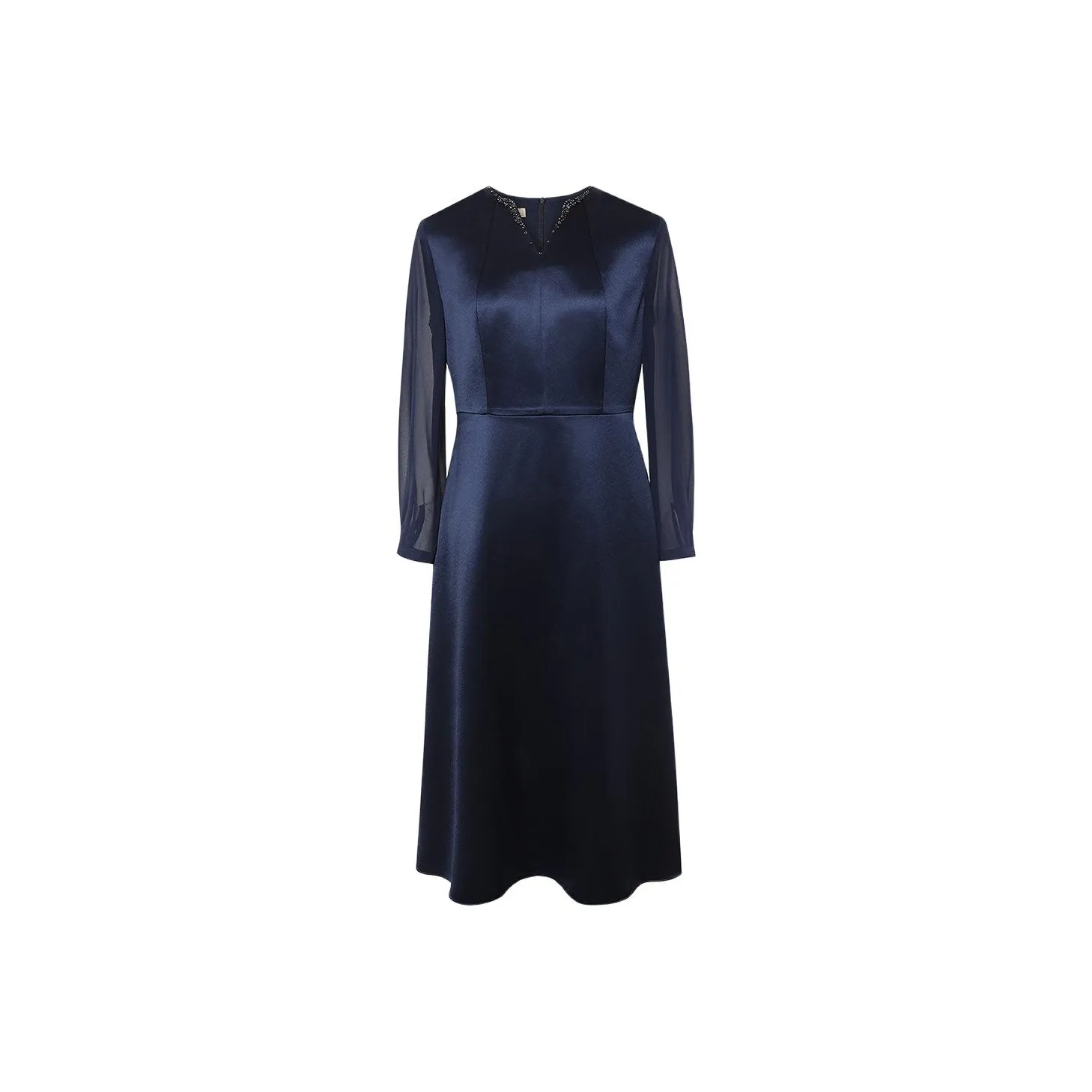 BBLLUUEE Long Sleeved Dress Women's Ink Blue