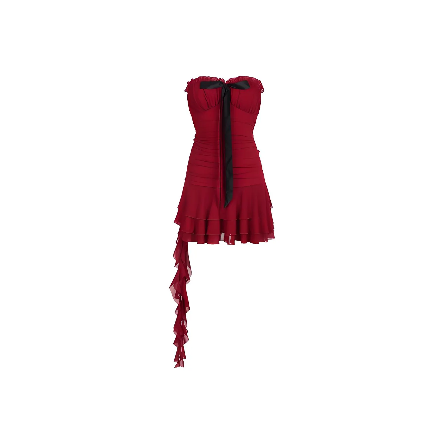 Frustration Garden Без рукавов Платье Женское Бордовый