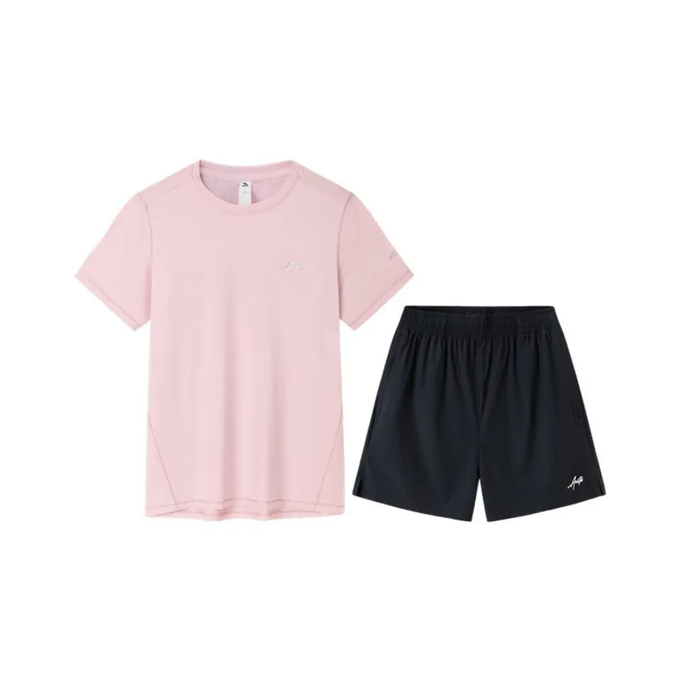 ANTA RUNNING Collection Повседневная спортивная одежда Женские комплекты Нежно-розовый Основной черный