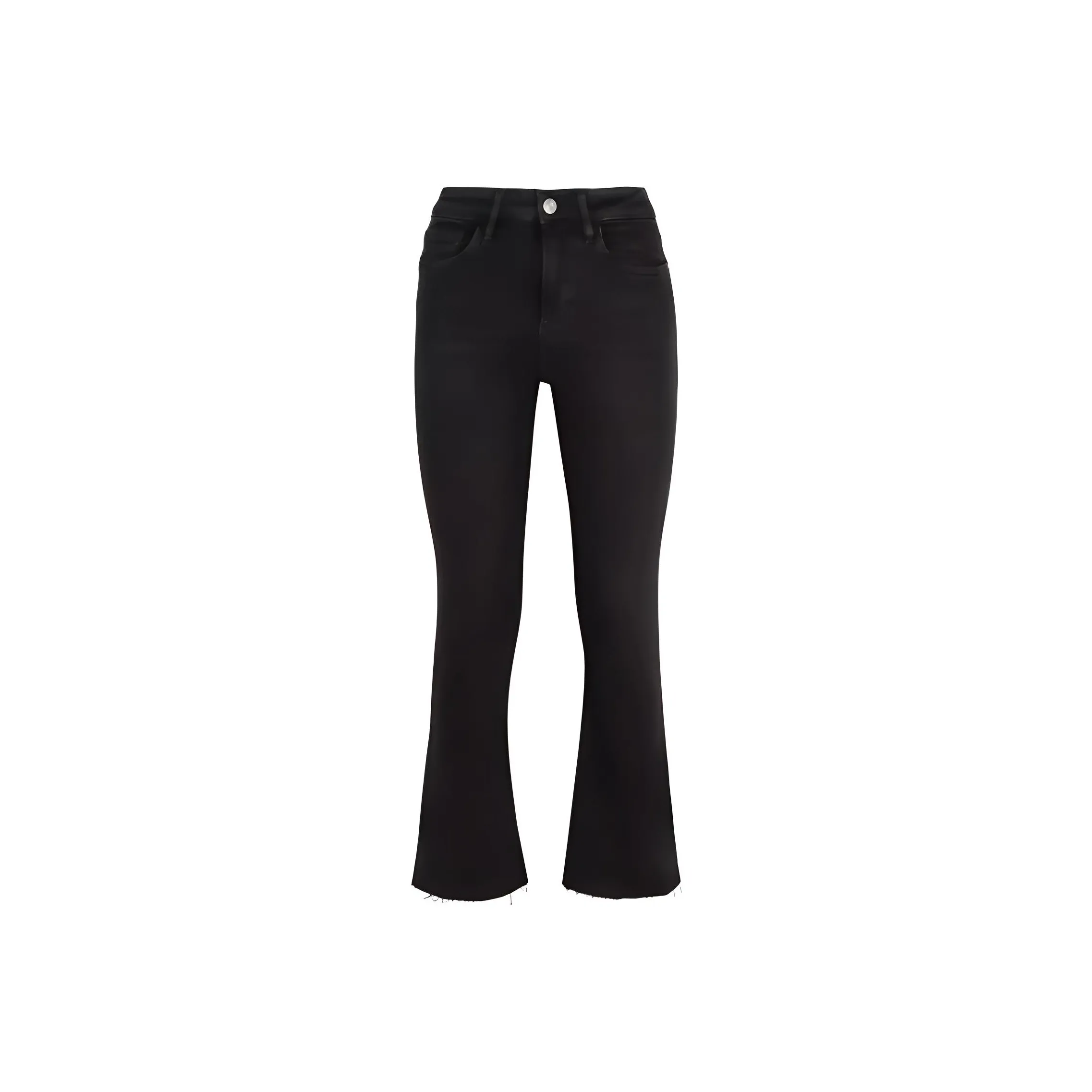 FRAME Le Crop Mini Boot Raw Fray Jeans