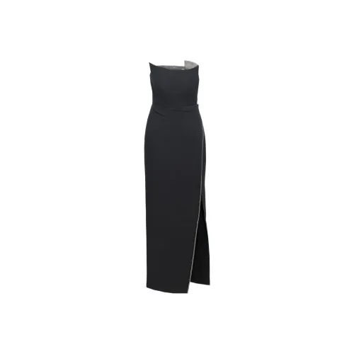 ROLAND MOURET Черное женское платье без рукавов