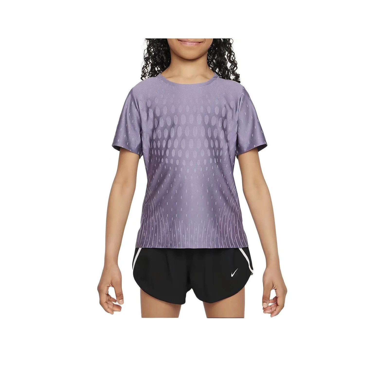 Nike T-Shirt Рассвет Deep Фиолетовый/Гортензия Фиолетовый/черный Детский