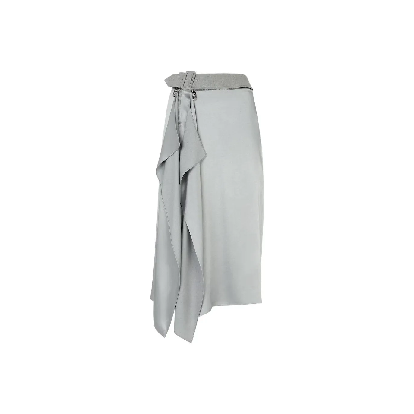 FENDI Belted Ruffled Midi Skirt