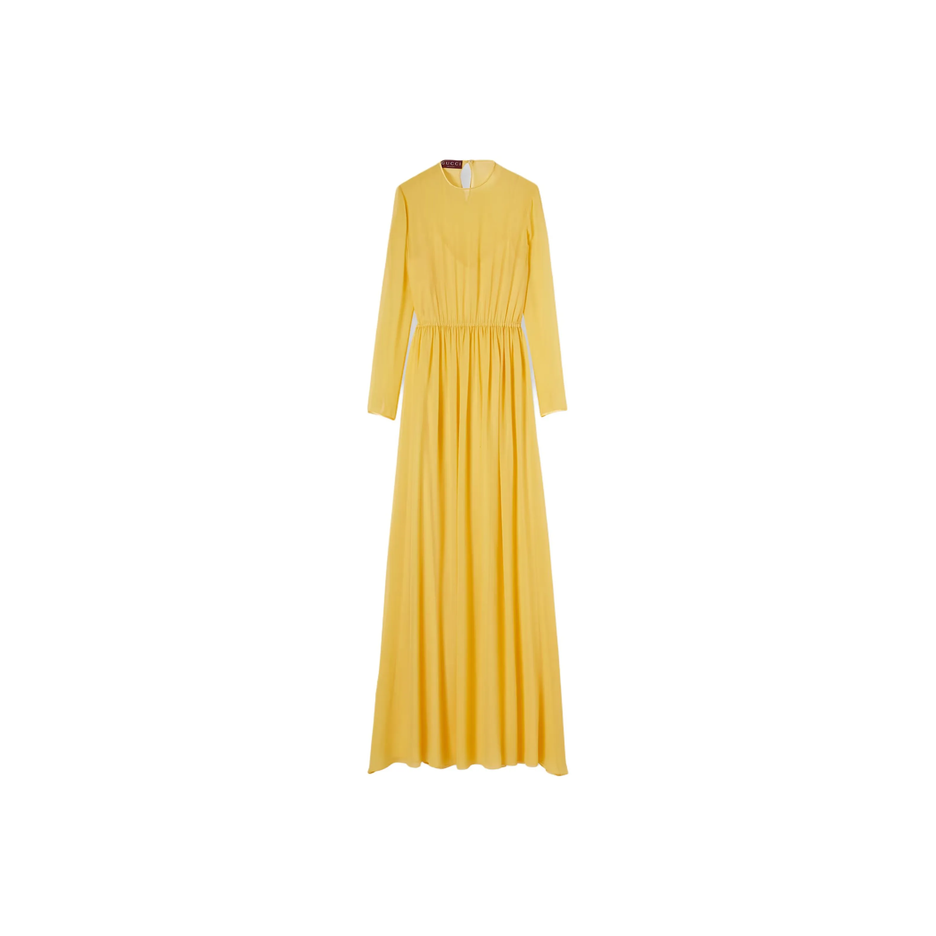 GUCCI Long Sleeved Dress Women's Yellow