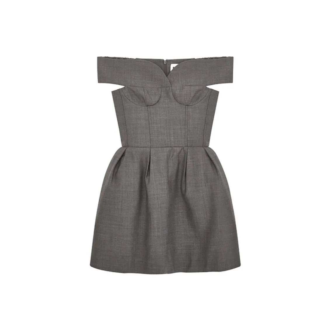 SHUSHUTONG PF24 Без рукавов Платье Женское Серое