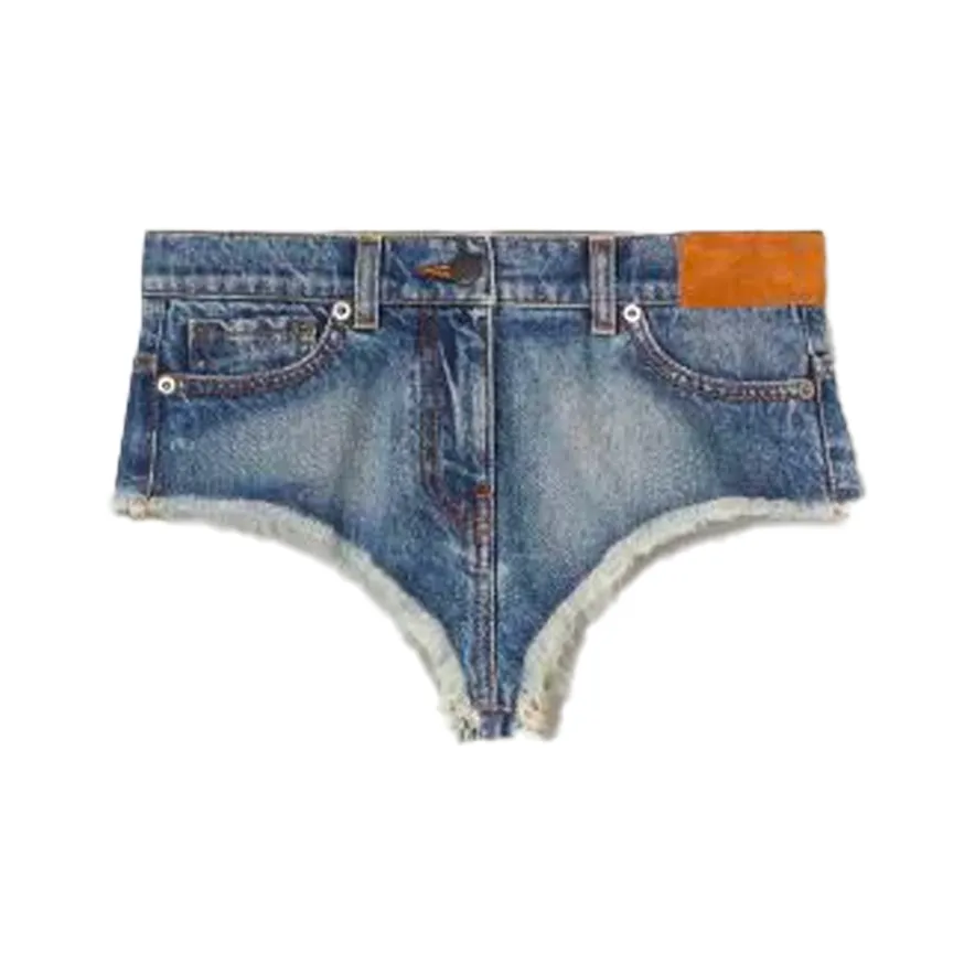 PALM ANGELS Синие Женские Джинсовые Шорты