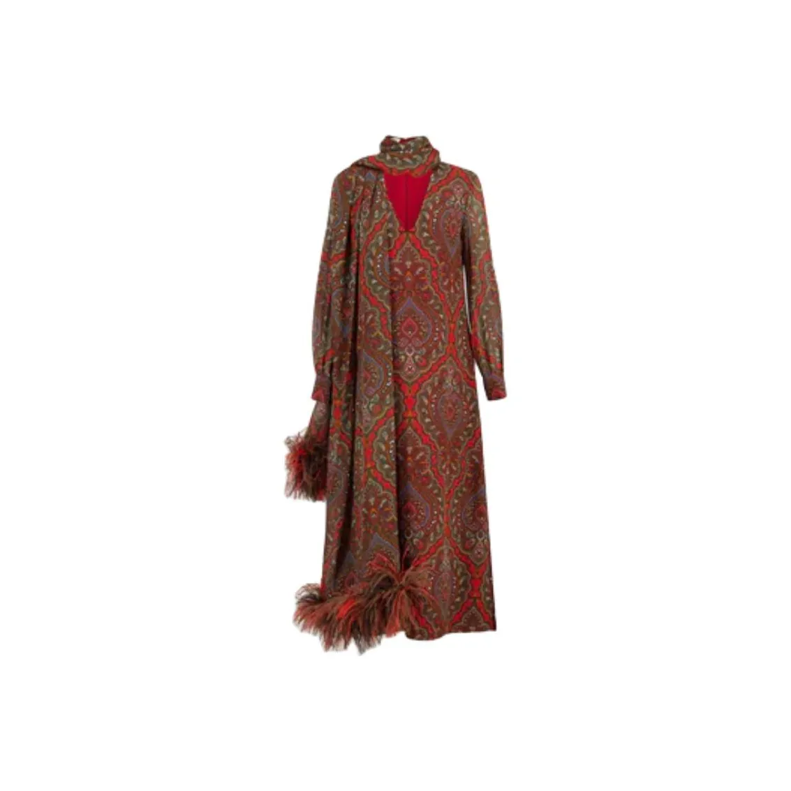 Valentino Long Sleeved Dress Women's Red