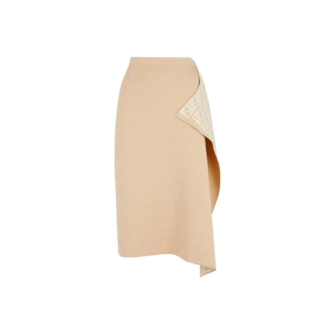 FENDI Asymmetric Knitted Wrap Skirt