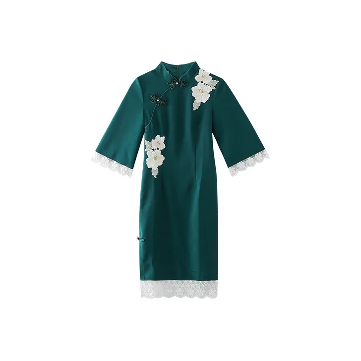 JINYE ORIENTAL Cheongsam Women's Jasper