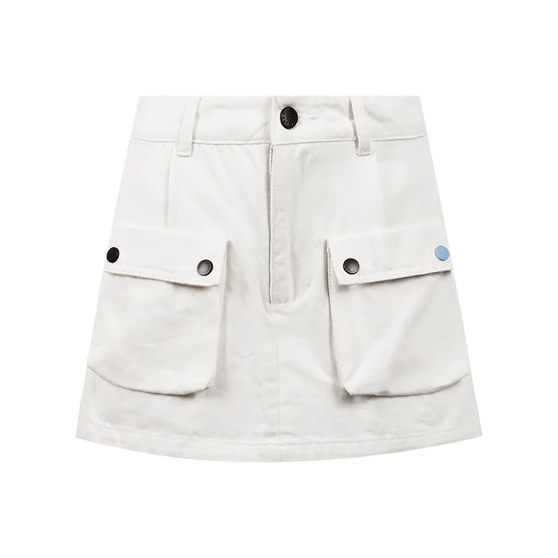 Valeria Obbaco Cargo Short Skirts Pants Women's White
