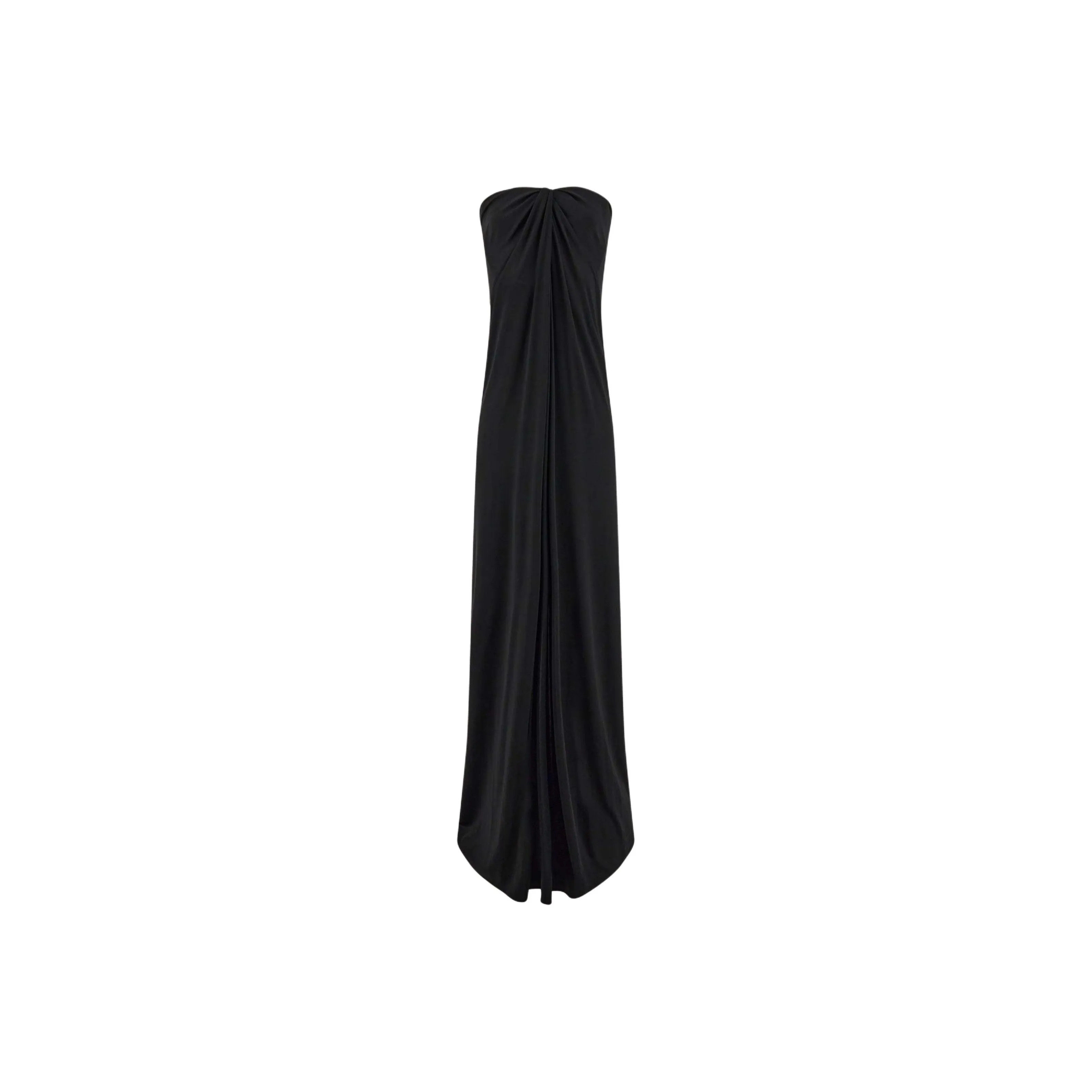 Ferragamo Gathered Detailed Strapless Long Dress