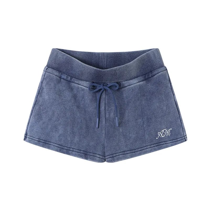 ANDREA MARTIN Повседневные шорты Женские Темно-синий