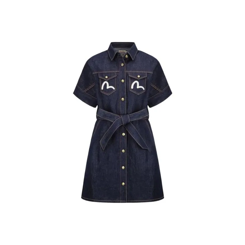 EVISU Denim Short Skirts Women's Denim Blue