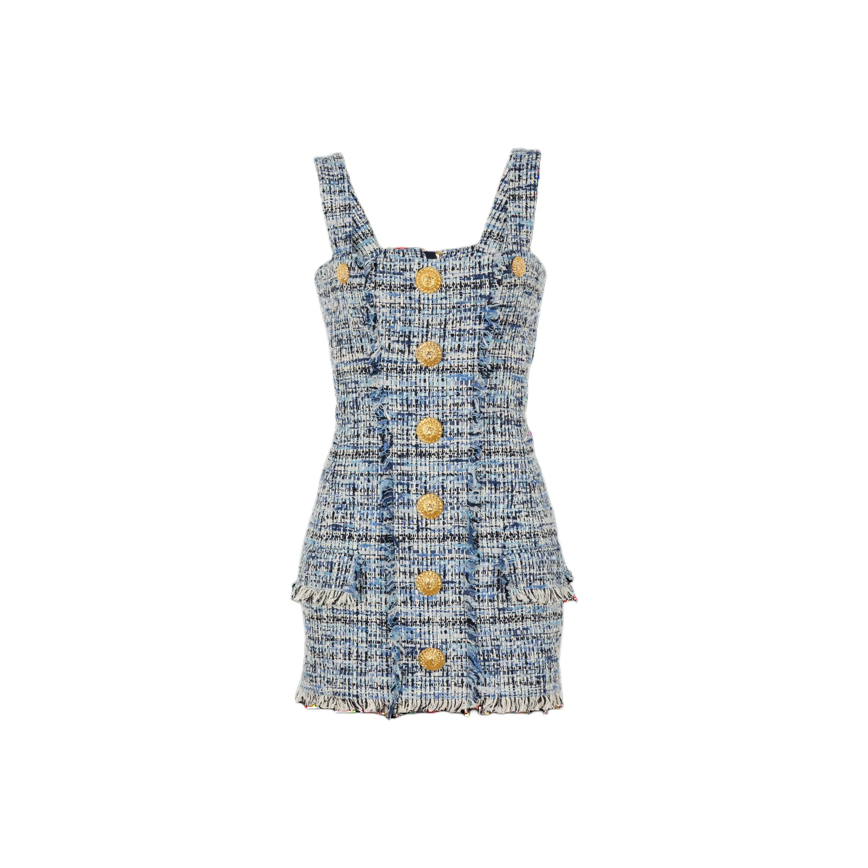 BALMAIN Short Tweed Dress