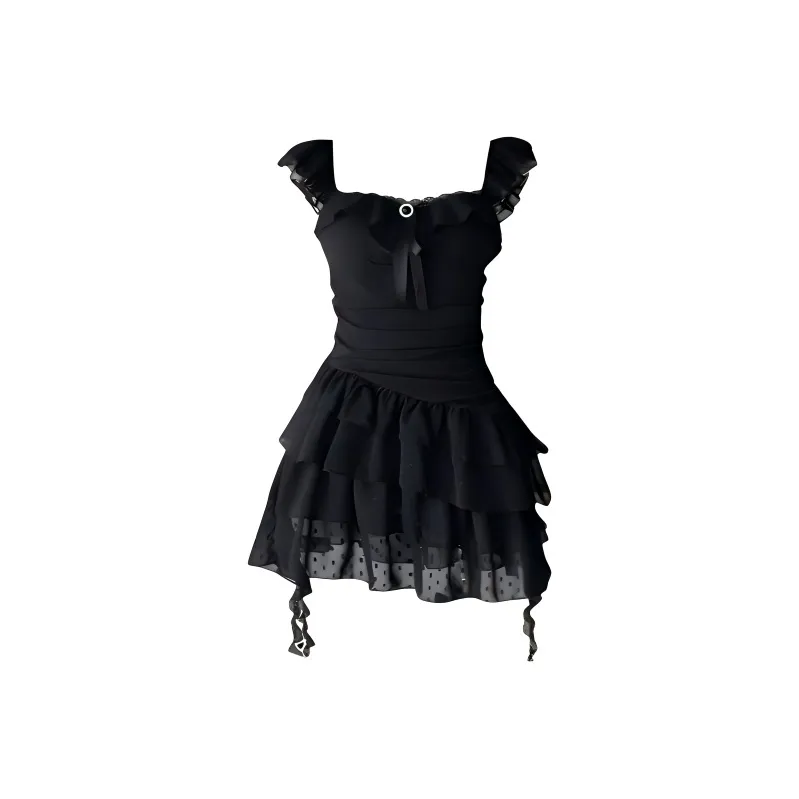 SCCREBEL OFFICIAL Без рукавов Платье Женское Черное