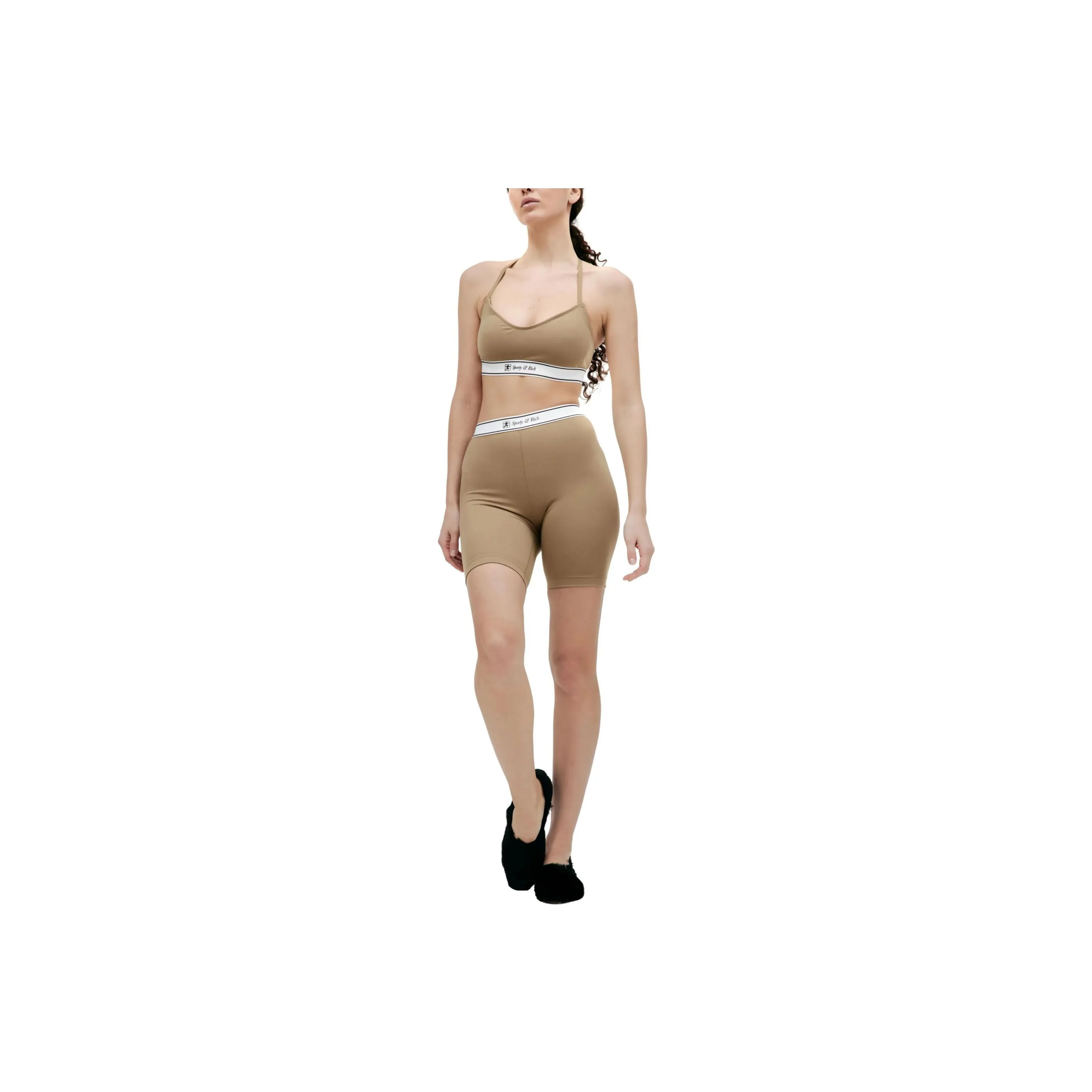 SPORTY & RICH Runner Script Biker Short