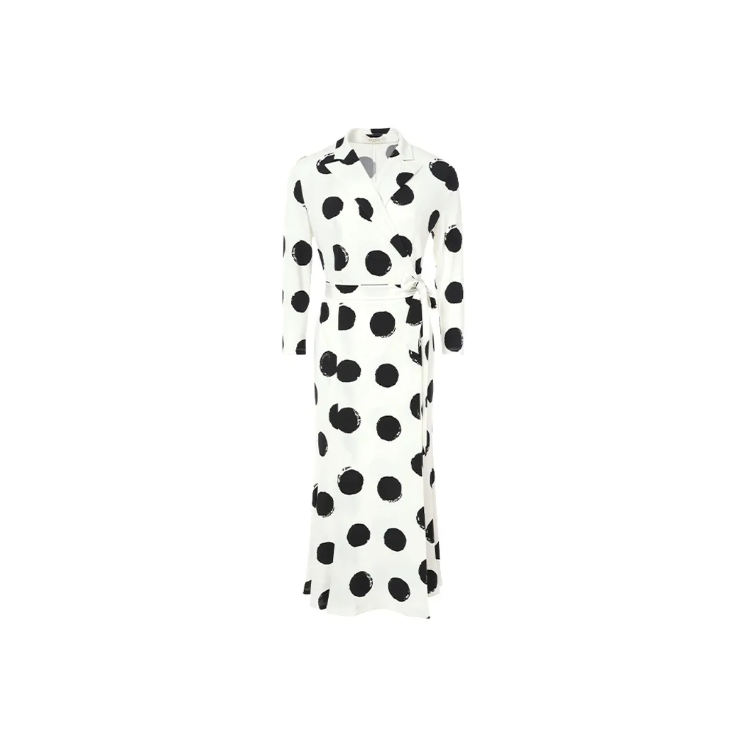 BESIONIA SS25 Long Sleeved Dress Women's White Pattern