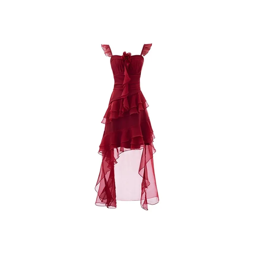 SECFLY OFFICIAL Slip Dress Women's Red