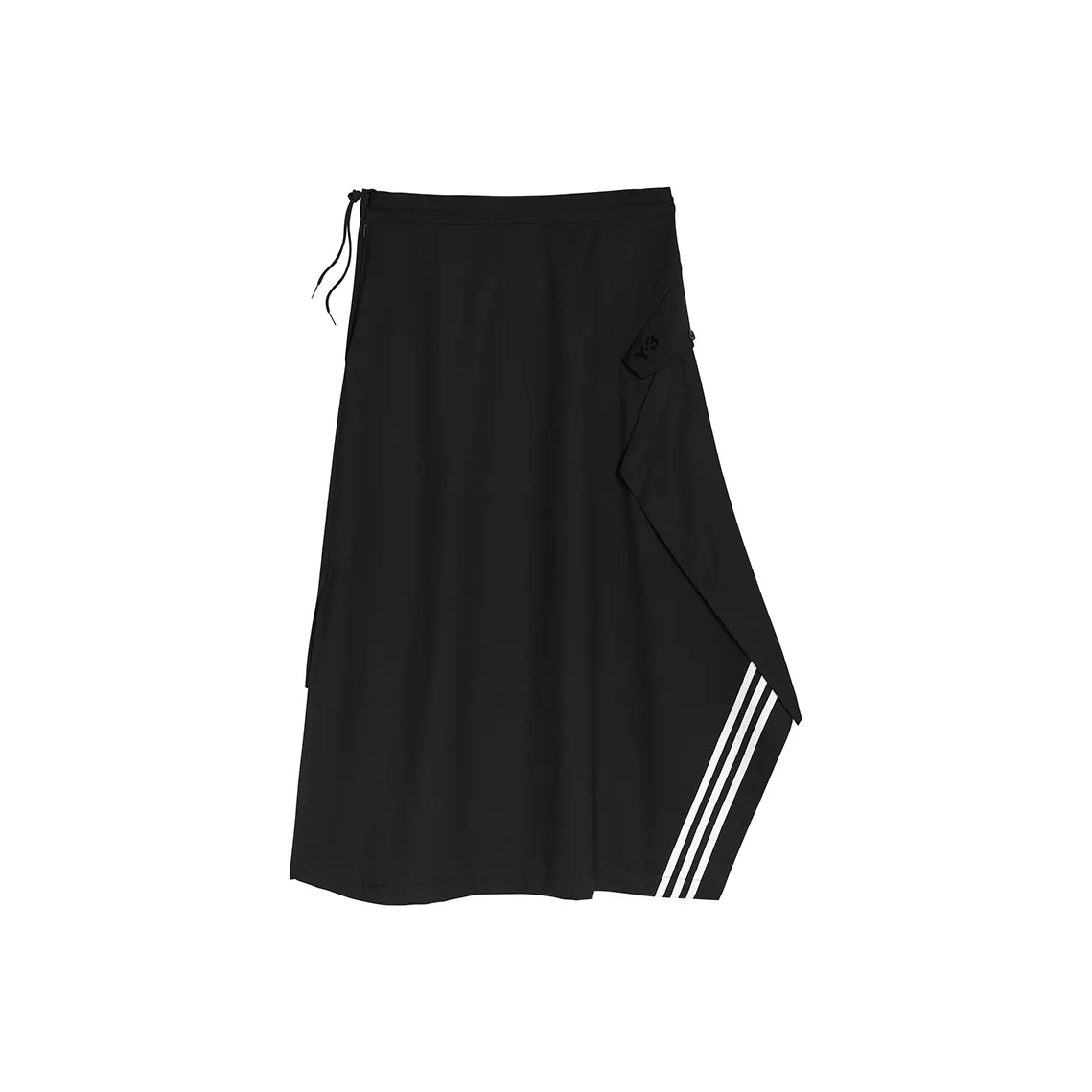 Y 3 3 Stripes logo Asymmetric Skirt