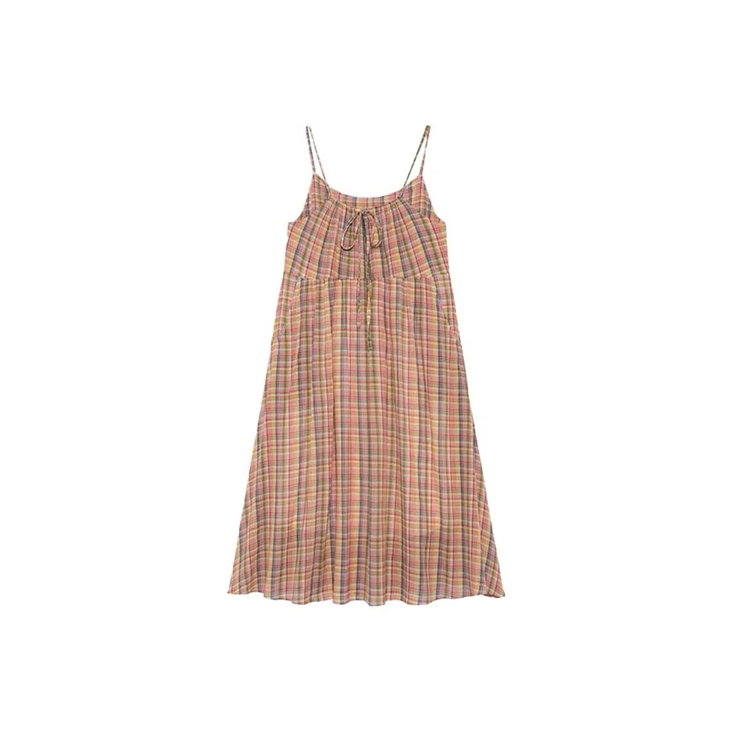 ZWTX STUDIO Slip Dresses Women's Orange Red