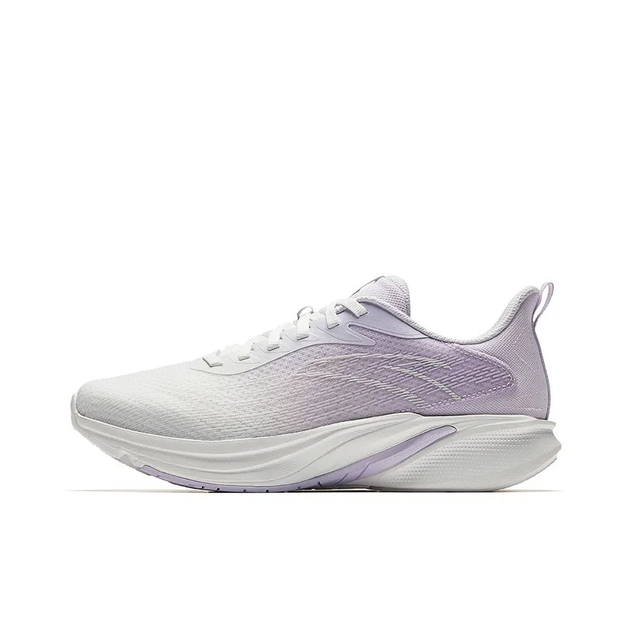 ANTA Cloud Trail Running Shoes Women's Low Top Papyrus White, Misty Purple