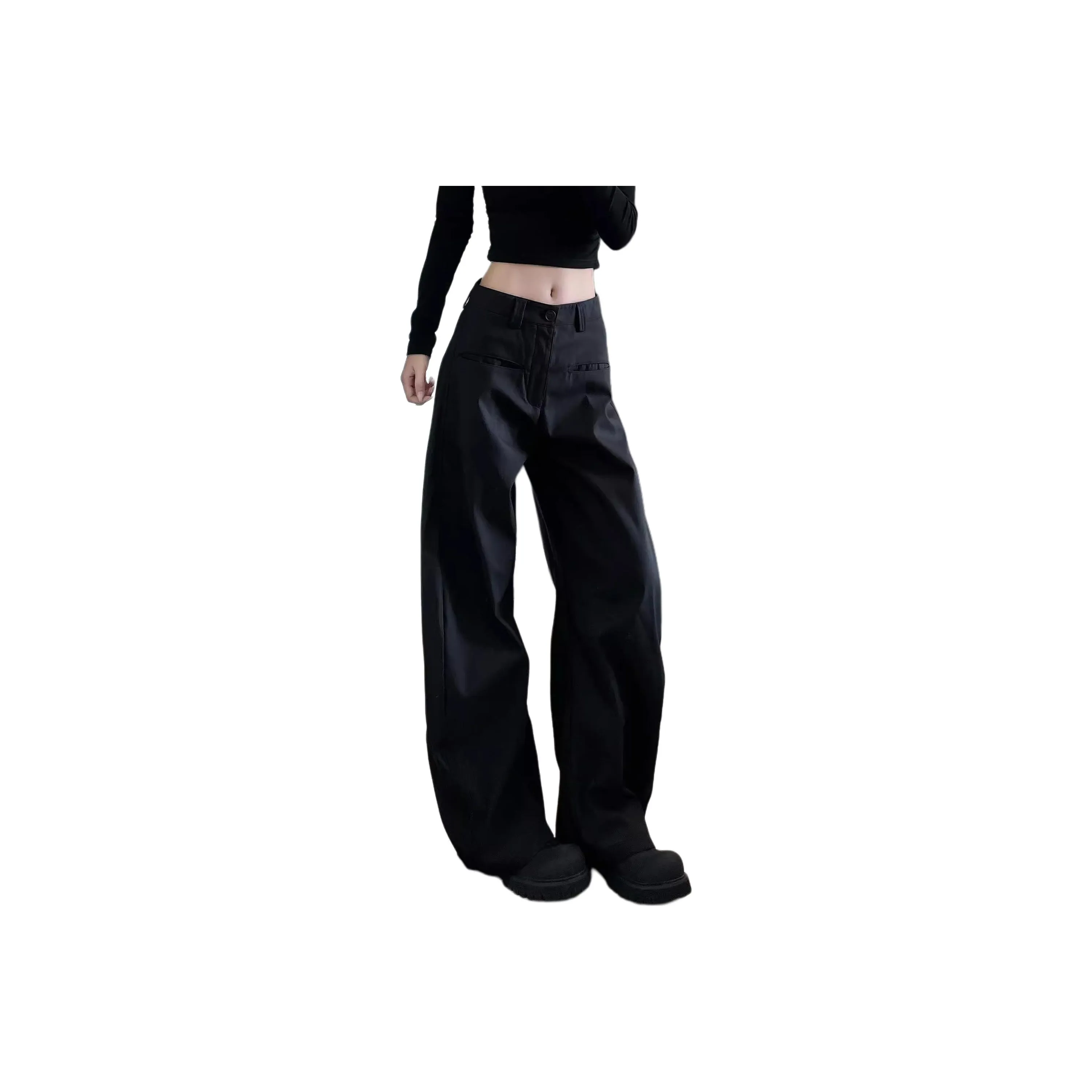 YEARNED Черные Унисекс Костюм Брюки