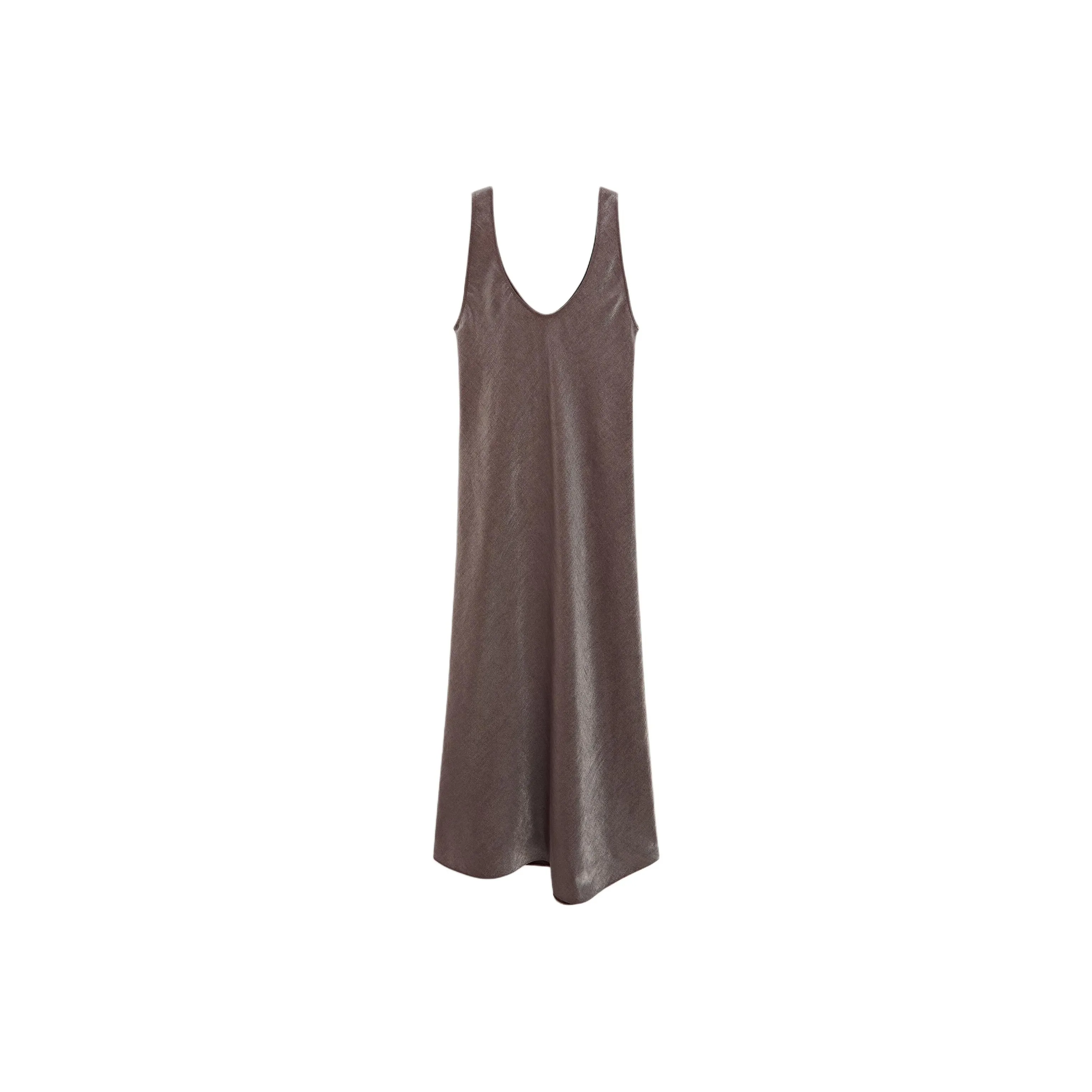 Massimo Dutti Sleeveless Dress Women's Brown