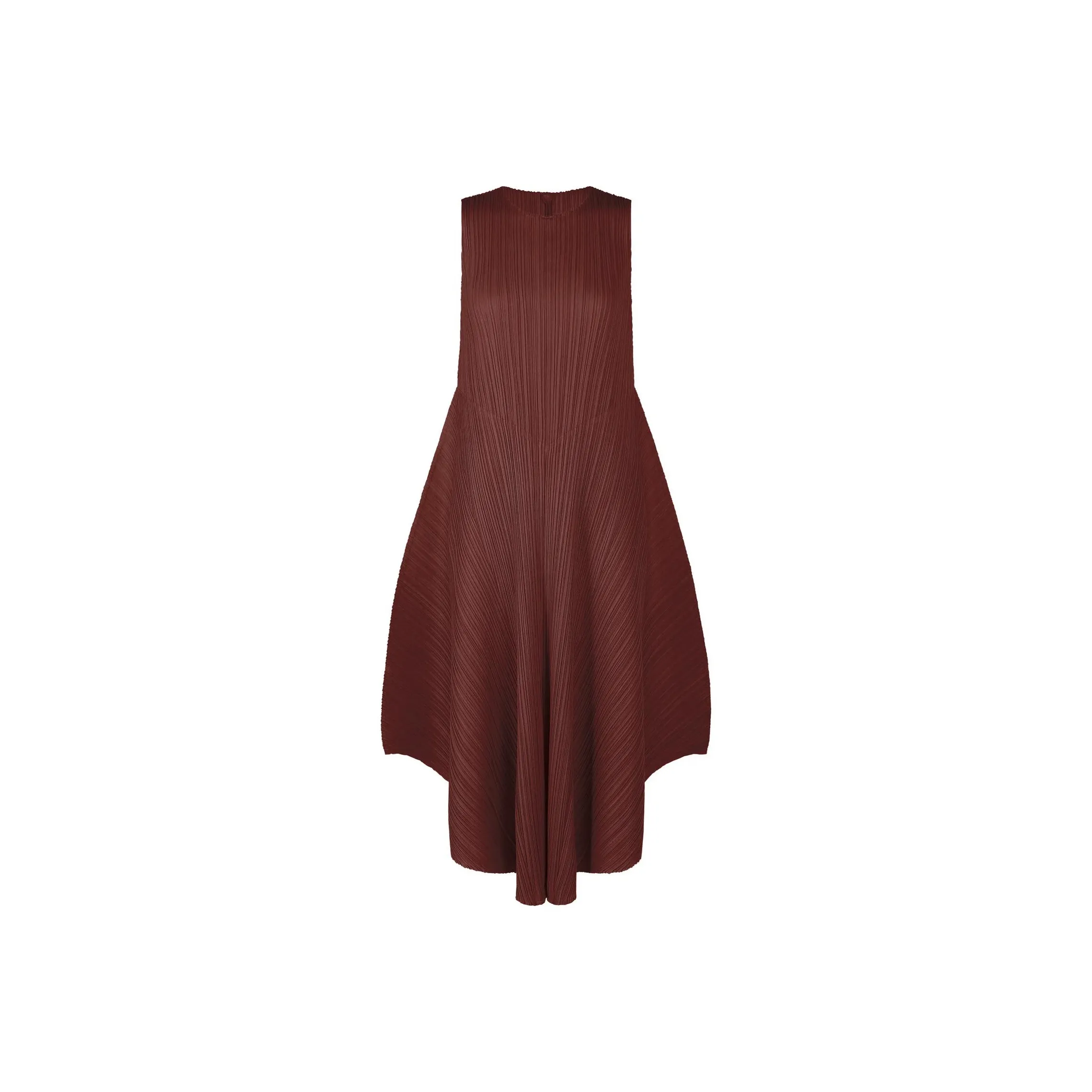 PLEATS PLEASE ISSEY MIYAKE SS24 Sleeveless Dress Women's Brown