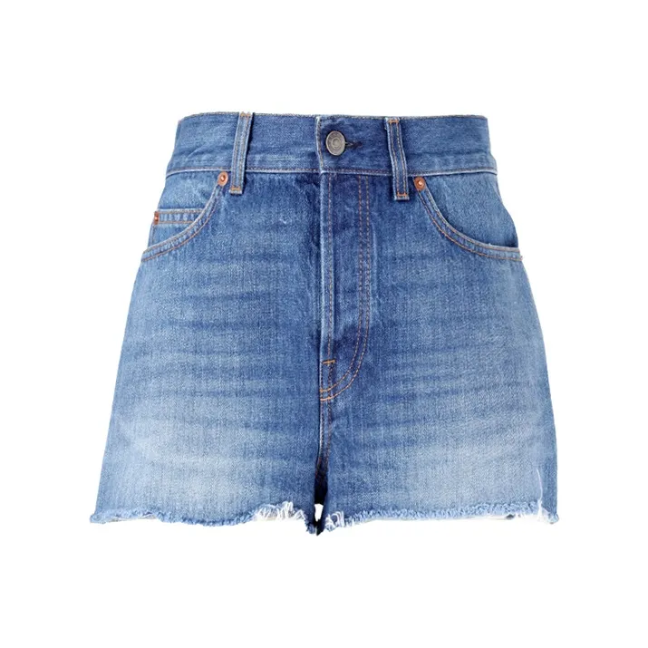 GUCCI x TANGLAOYA Denim Shorts Women's Blue