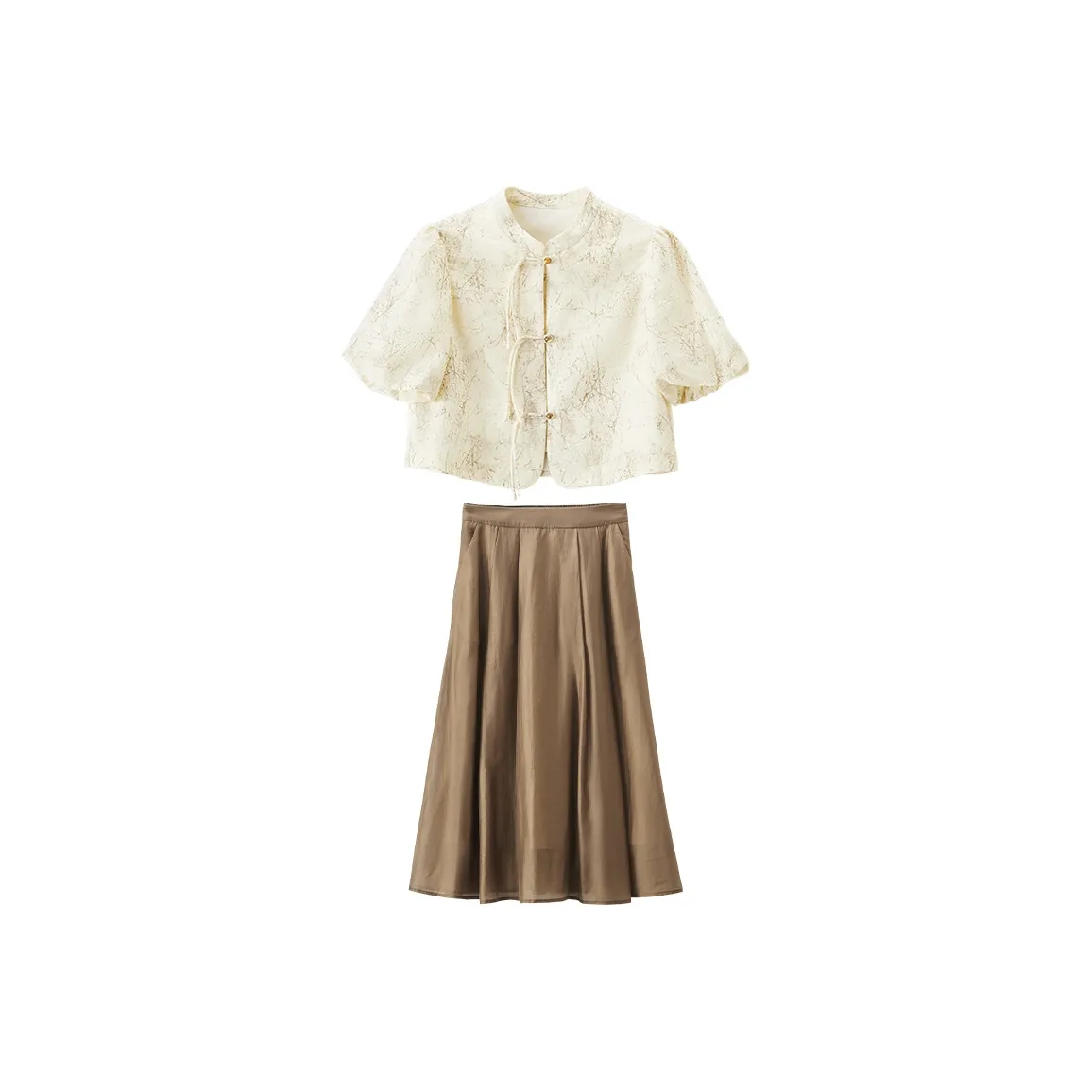 XIANGYING Комплект с юбкой Женские Бежевый