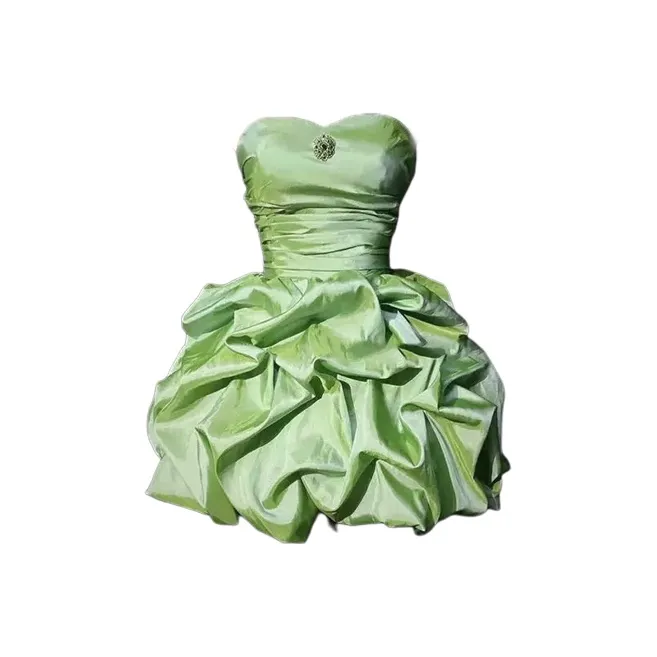 ONE PASS STUDIO Без рукавов Платье Женское Зеленое