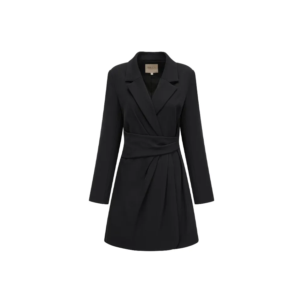 Mrs. Island Song Long Sleeved Dress Women's Black