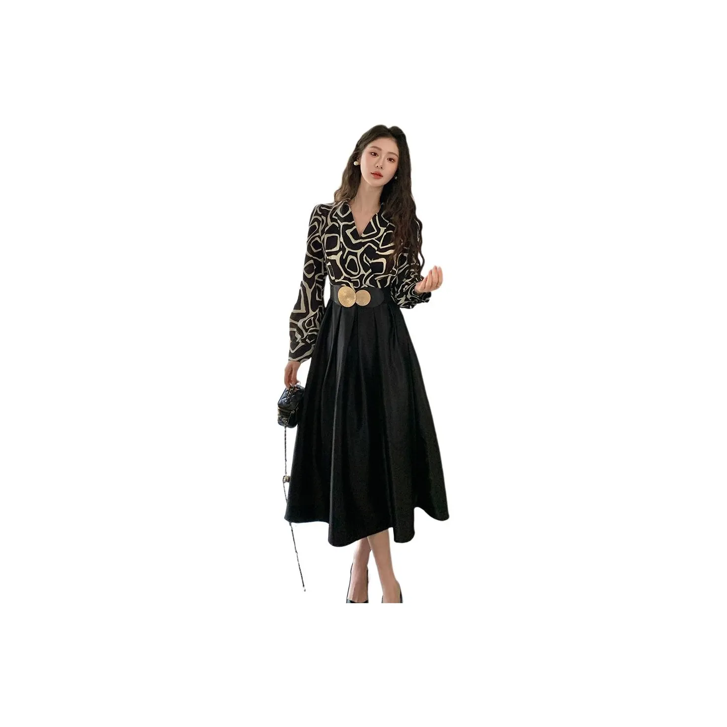 PLANE DRIFT Long Sleeved Dresses Women's Black