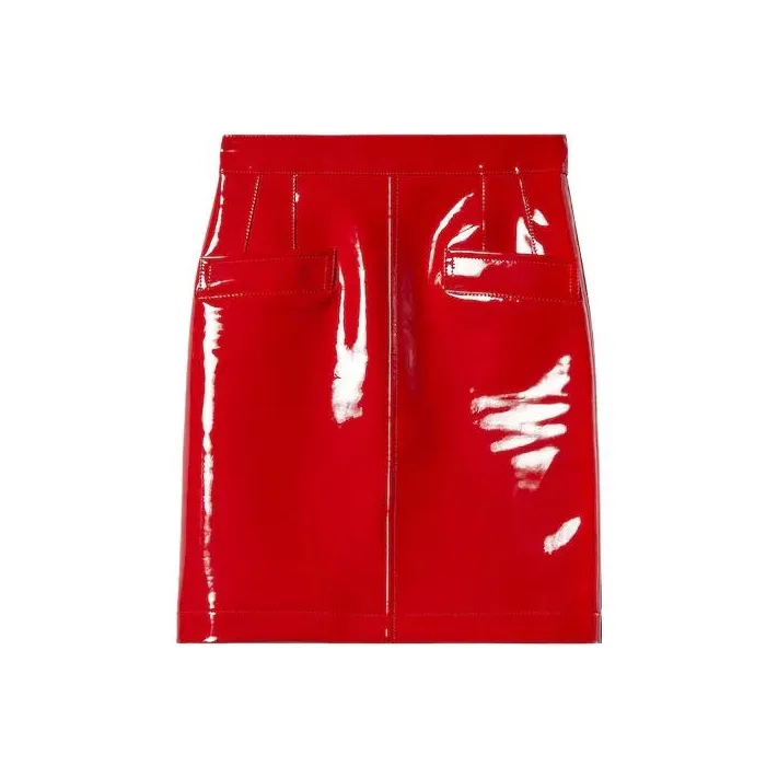 GUCCI Кожаные короткие юбки Женские Красные