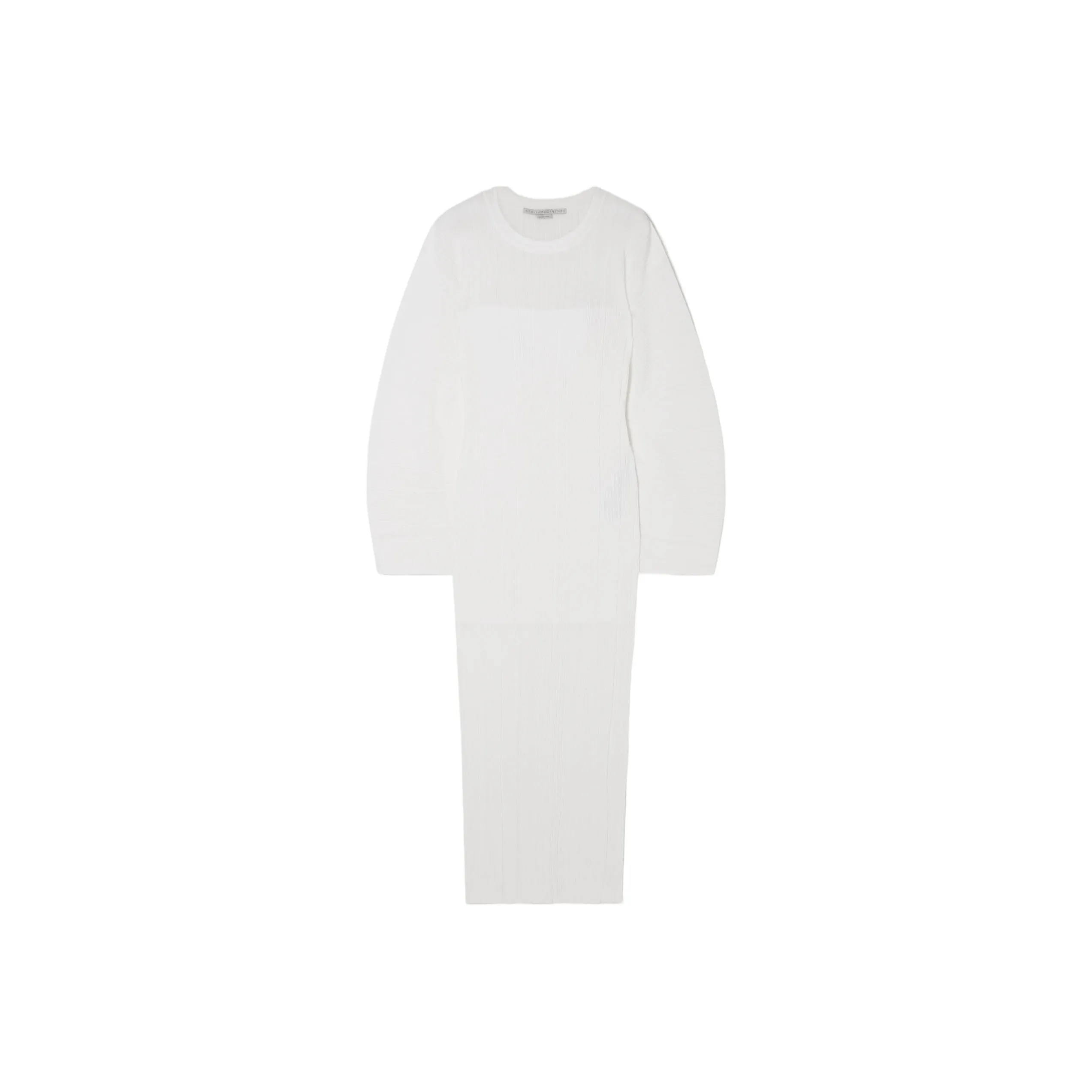 Stella McCartney Fine Ribbed Drop Shoulder Midi Dress