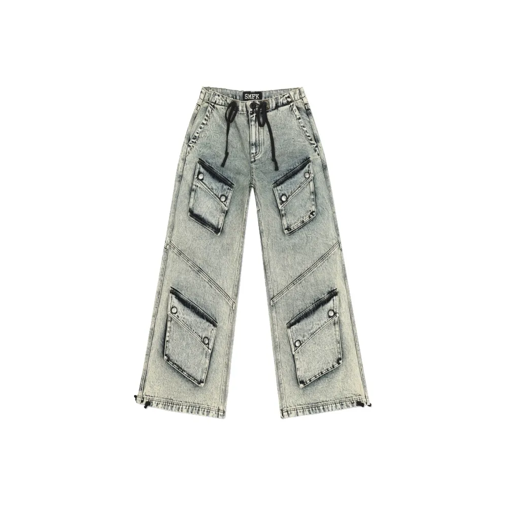 SMFK Джинсы Женские Звезда Облачный Белый