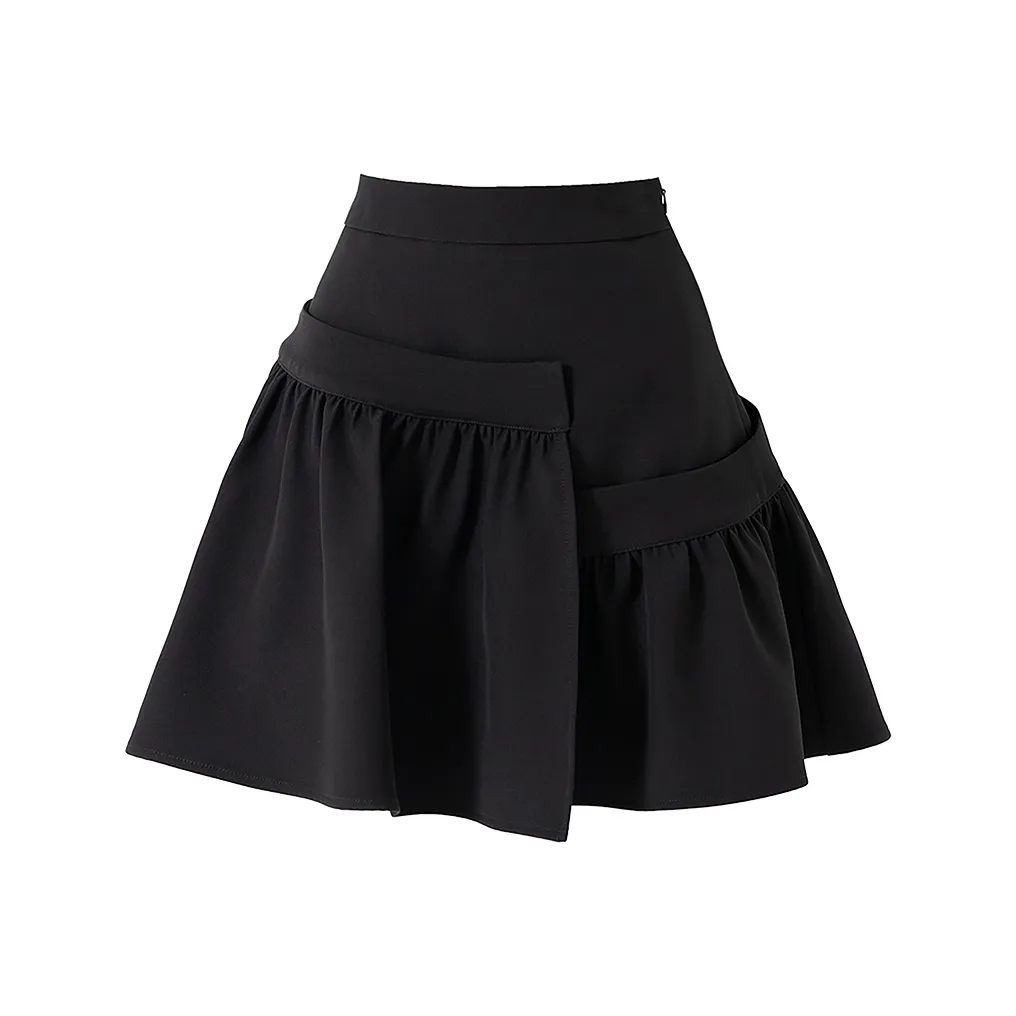 SOON FLOWER Casual Short Skirts Women's Black