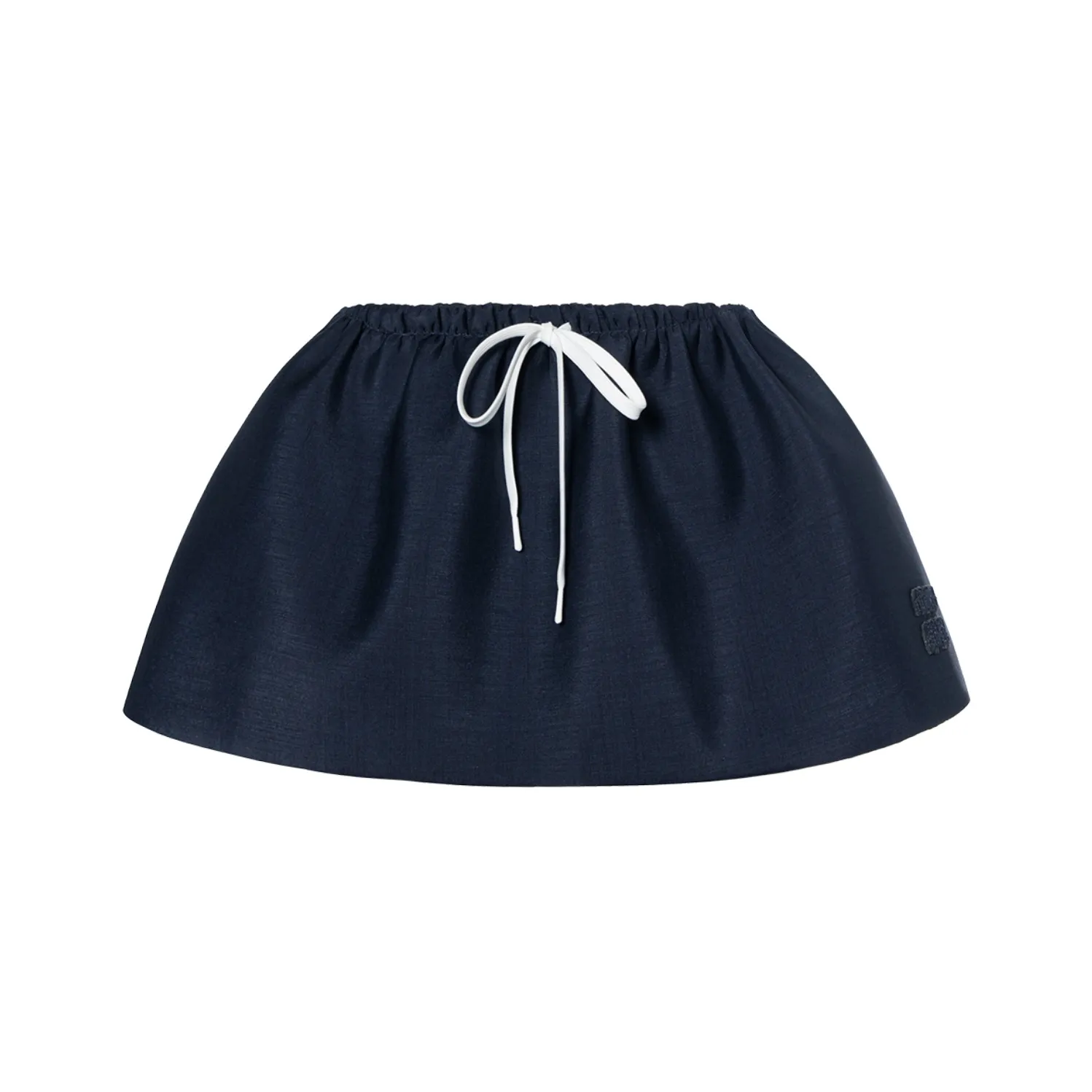 MIU MIU Logo appliqué Wool Miniskirt